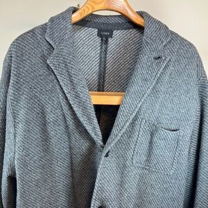 J. Crew Charcoal Herringbone Blazer